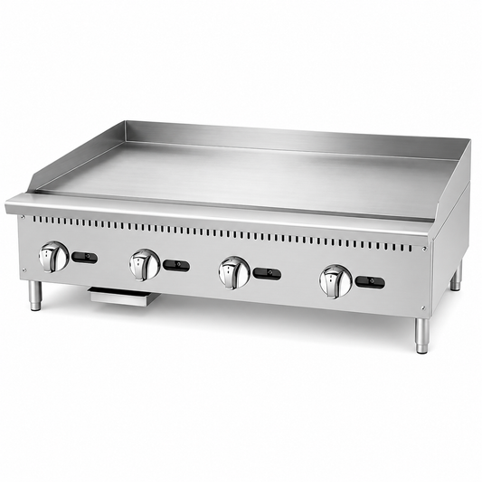 PFE 48" Natural Gas/Propane Manual Griddle – 19.9" Deep Plate