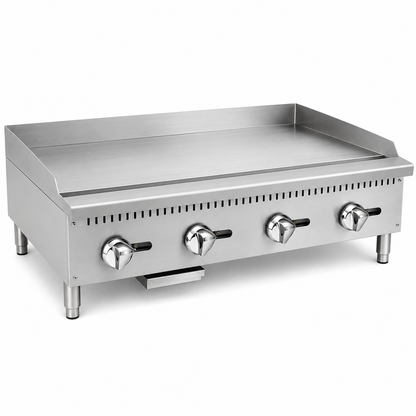 PFE 48" Natural Gas/Propane Manual Griddle – 19.9" Deep Plate