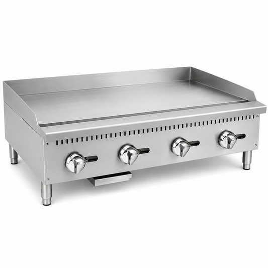 PFE 48" Natural Gas/Propane Manual Griddle – 19.9" Deep Plate