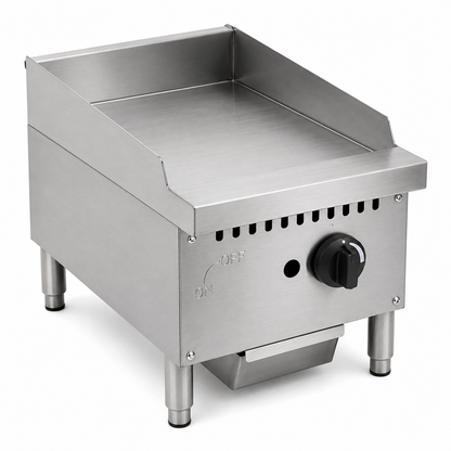 PFE 12" Natural Gas/Propane Manual Griddle – 22.5" Deep Plate