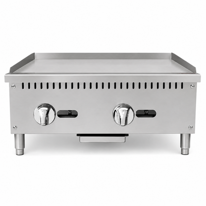 PFE 24" Natural Gas/Propane Manual Griddle – 19.9" Deep Plate