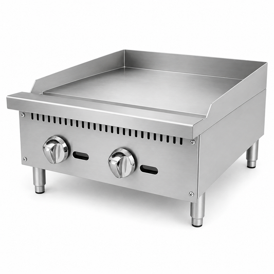 PFE 24" Natural Gas/Propane Manual Griddle – 19.9" Deep Plate