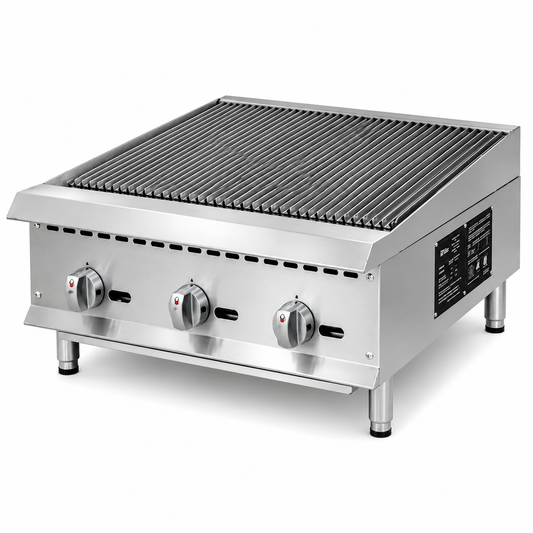 PFE 36" Natural Gas/Propane Radiant Charbroiler – 3 Burners
